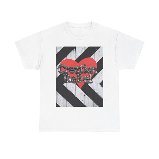 Graphic Tee — 'Sweethearts' Red Heart Rebel Design