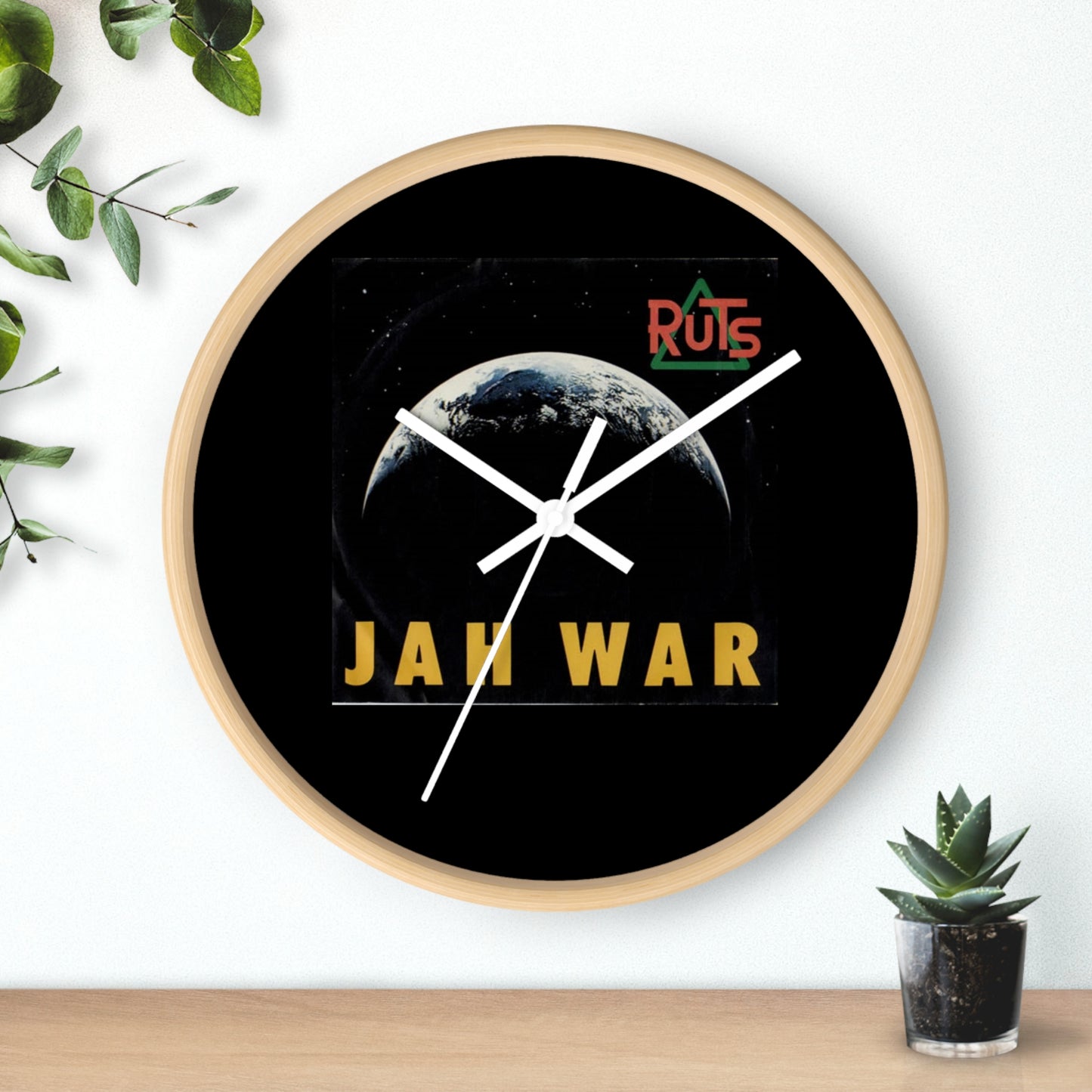 Ruts - Jah War Wall Clock – Retro Earth Graphic Clock
