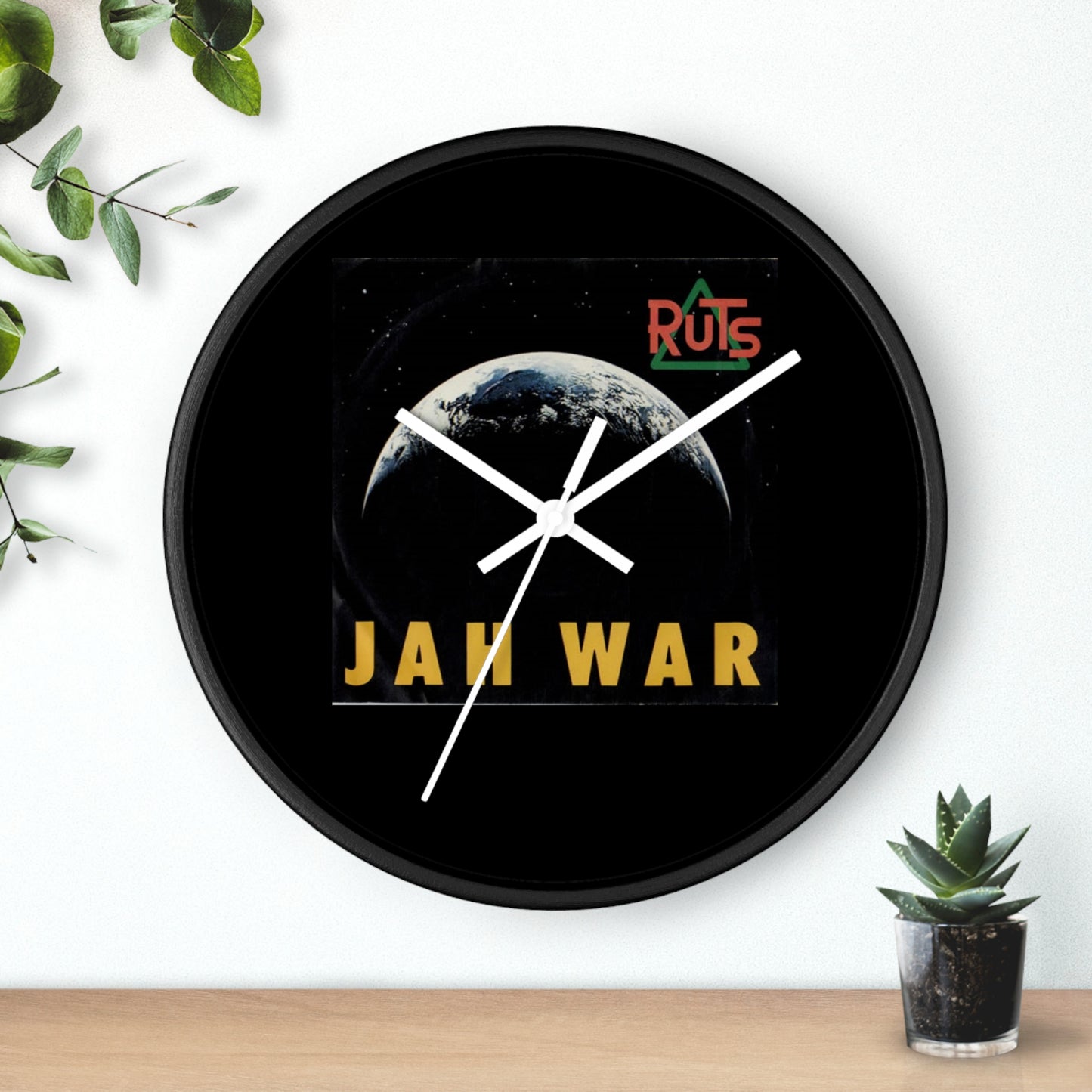 Ruts - Jah War Wall Clock – Retro Earth Graphic Clock